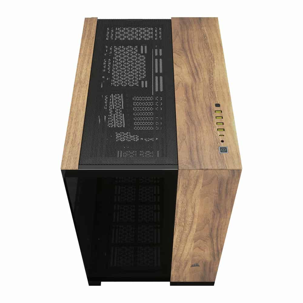 (image for) Corsair 6500X Black/Walnut Dual Chamber Tempered Glass Mid Tower PC Case